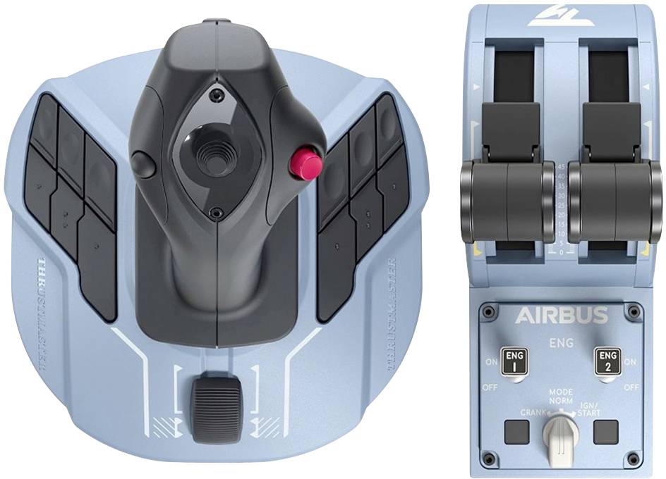 Thrustmaster TCA Officer Pack Airbus Edition Joystick USB PC Blu, Nero incl. Cursore-6