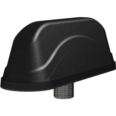 Un'antenna per veicoli nera, arrotondata, con filettatura sulla parte inferiore, idonea per l'installazione sui tetti dei veicoli.