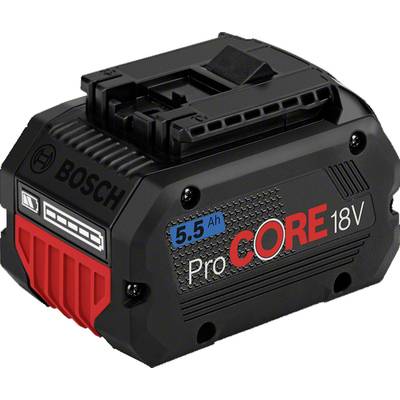 Un battery nero Bosch ProCORE 18V con capacità di 5,5 Ah.