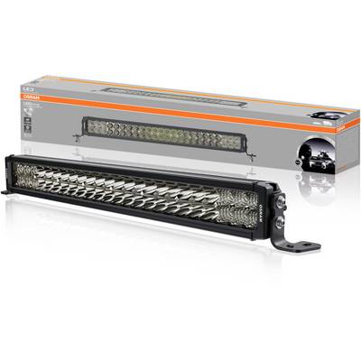 Barra luminosa a LED davanti alla confezione, mostra il motivo interno dei LED. La confezione contiene informazioni sul marchio e dettagli del prodotto.