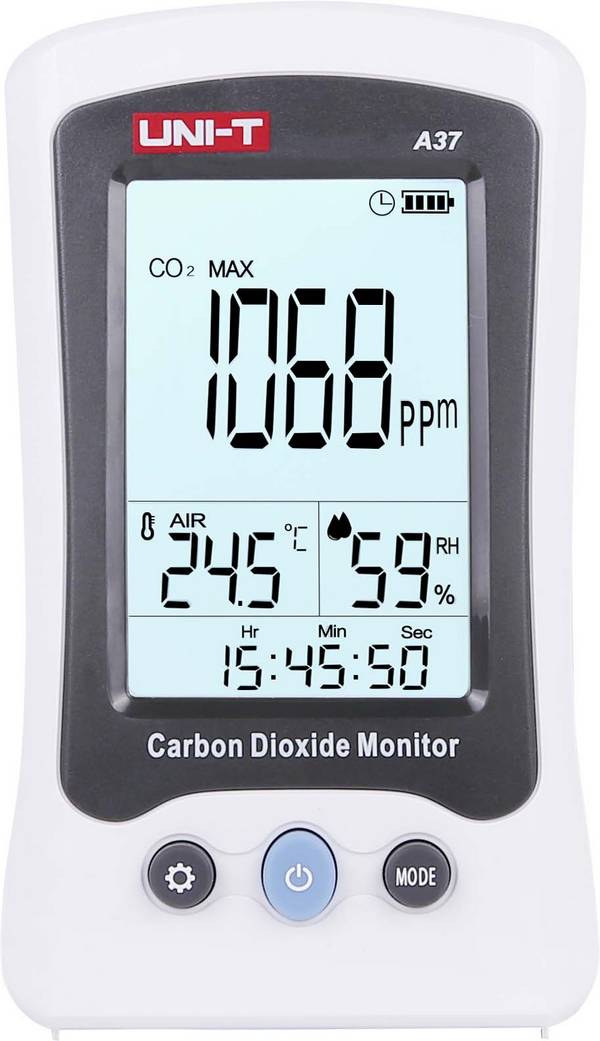 Uni-T A37 Misuratore di anidride carbonica  con misura della temperatura