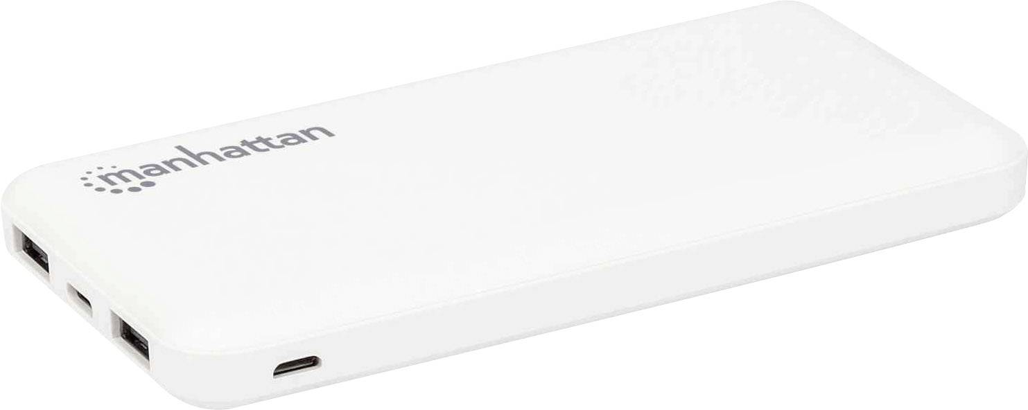 Manhattan Ladegerät Power bank 10000 mAh Litio Bianco Indicazione di stato-0