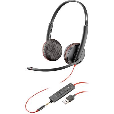 Plantronics Blackwire C3225 binaural Cuffie On Ear via cavo Stereo Nero Riduzione del rumore del microfono, Eliminazione-0
