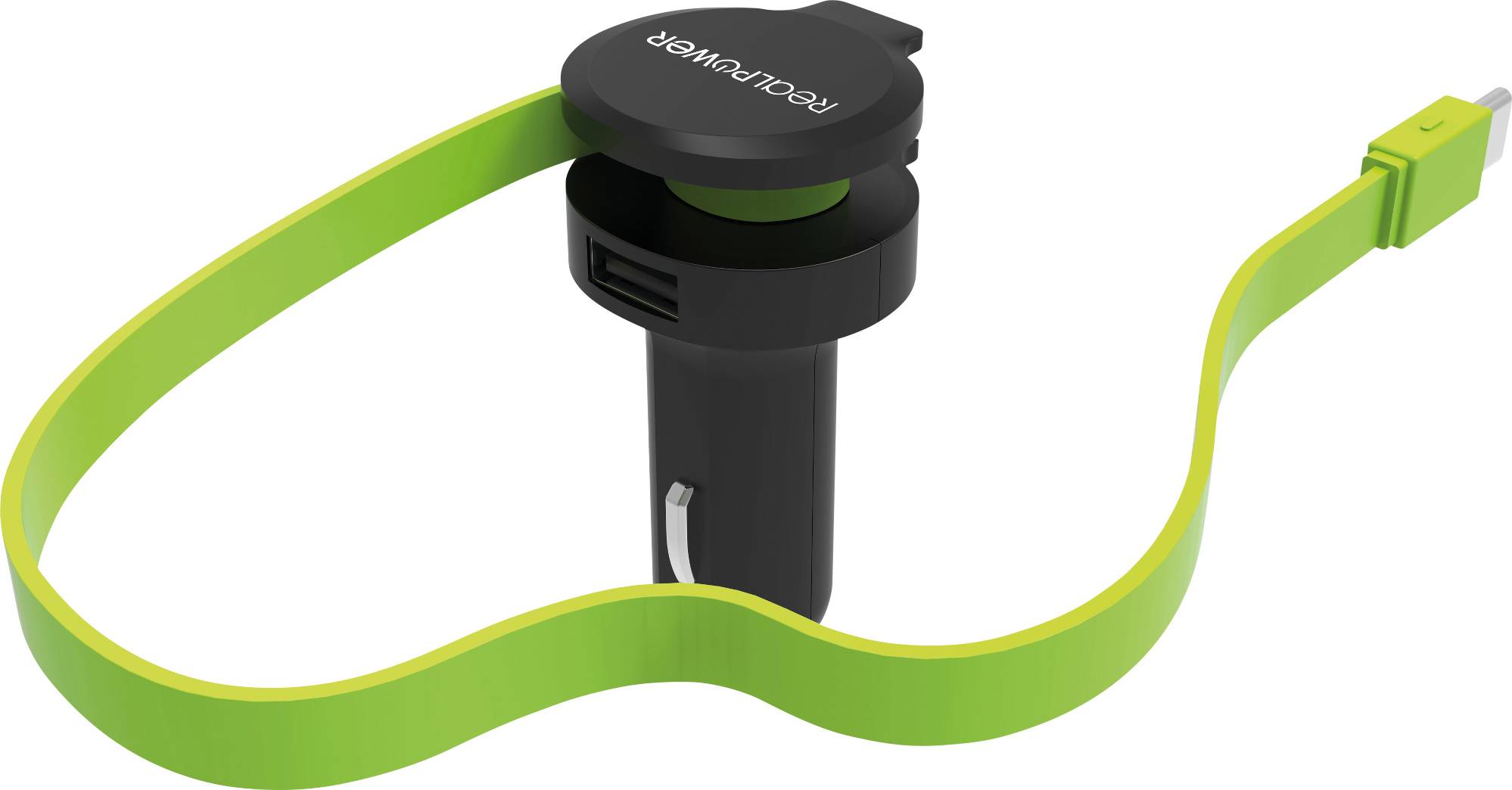 RealPower 257636 Ladegerät für Mobilgeräte Schwarz - Grün Auto (257636)-3