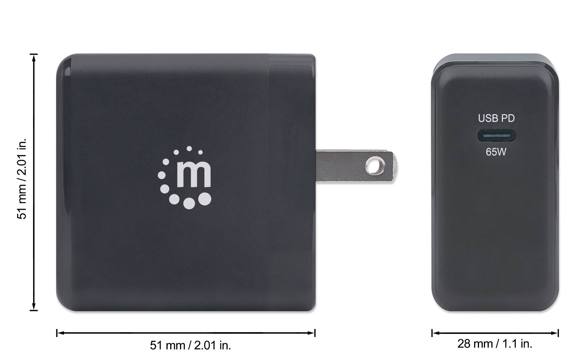 Caricatore da Muro da Viaggio Power Delivery GaN Tech 65W-6