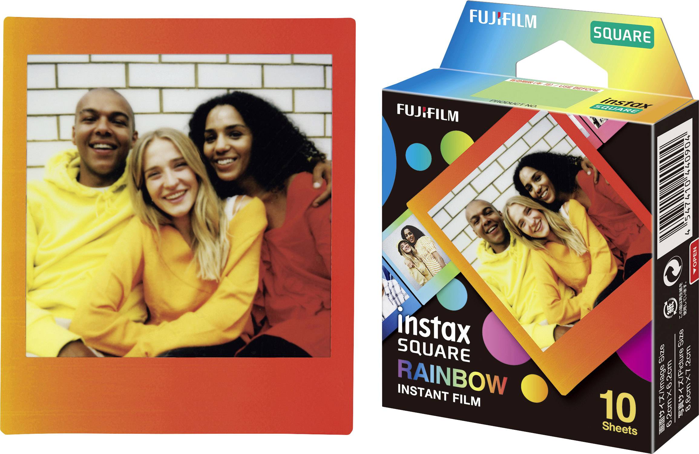 Fujifilm Instax SQUARE RAINBOW WW 1 Pellicola per stampe istantanee colorato-2