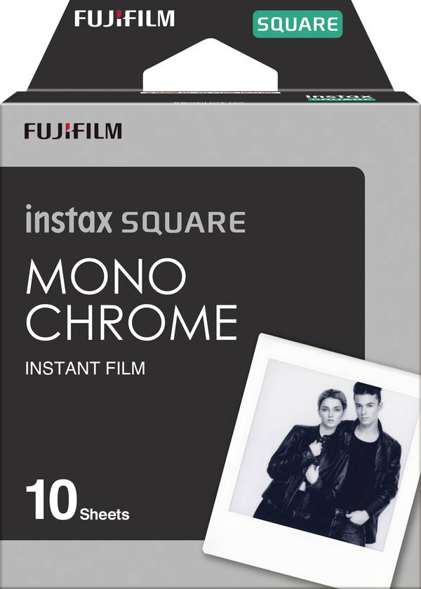 Fujifilm Fujifilm Instax Square MONOCHROME - Schwarz-/Weiß-Sofortfilm Pellicola per stampe istantanee Nero/Bianco