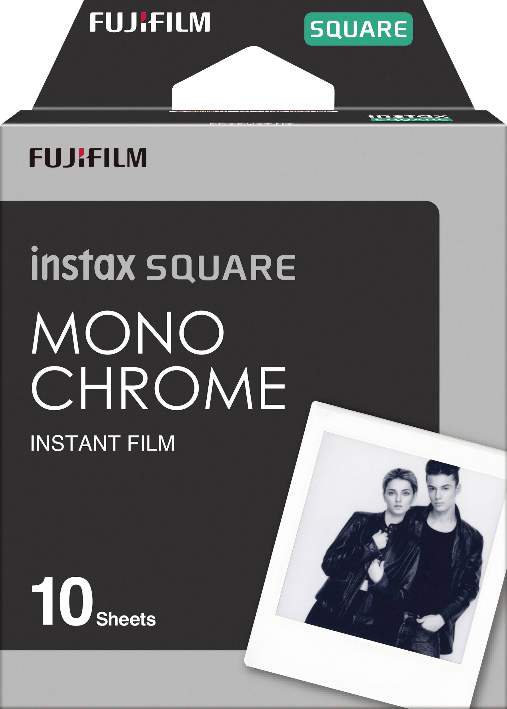 Fujifilm Fujifilm Instax Square MONOCHROME - Schwarz-/Weiß-Sofortfilm Pellicola per stampe istantanee Nero/Bianco-0