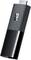 Chiavetta USB nera con connettore argentato, posizionata verticalmente.