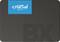 Un disco rigido nero con il logo blu 'crucial by Micron' in alto a sinistra e grandi lettere 'BX' in basso a destra.