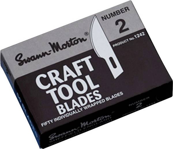 1242 SM Lama per bisturi 52 mm Carbonio Carbone 50 pz.