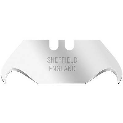 Lametta da barba con l'incisione 'Sheffield England', color argento, design simmetrico con due tagli affilati.
