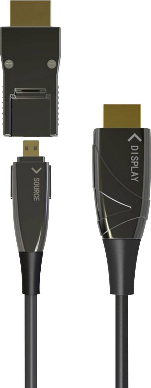 TECHly HDMI Cavo Spina USB-C® 10.00 m Nero ICOC-HDMI-HY2D-010 Cavo ottico attivo Cavo USB-0
