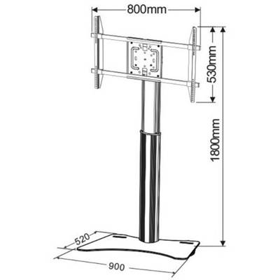 TECHly ICA-TR39 Piedistallo per TV 81,3 cm (32") - 177,8 cm (70") Supporto da pavimento, Rotante-3