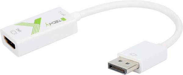 Adattatore Attivo Displayport 1.2 Maschio HDMI Femmina 4K 60Hz 15 cm Bianco