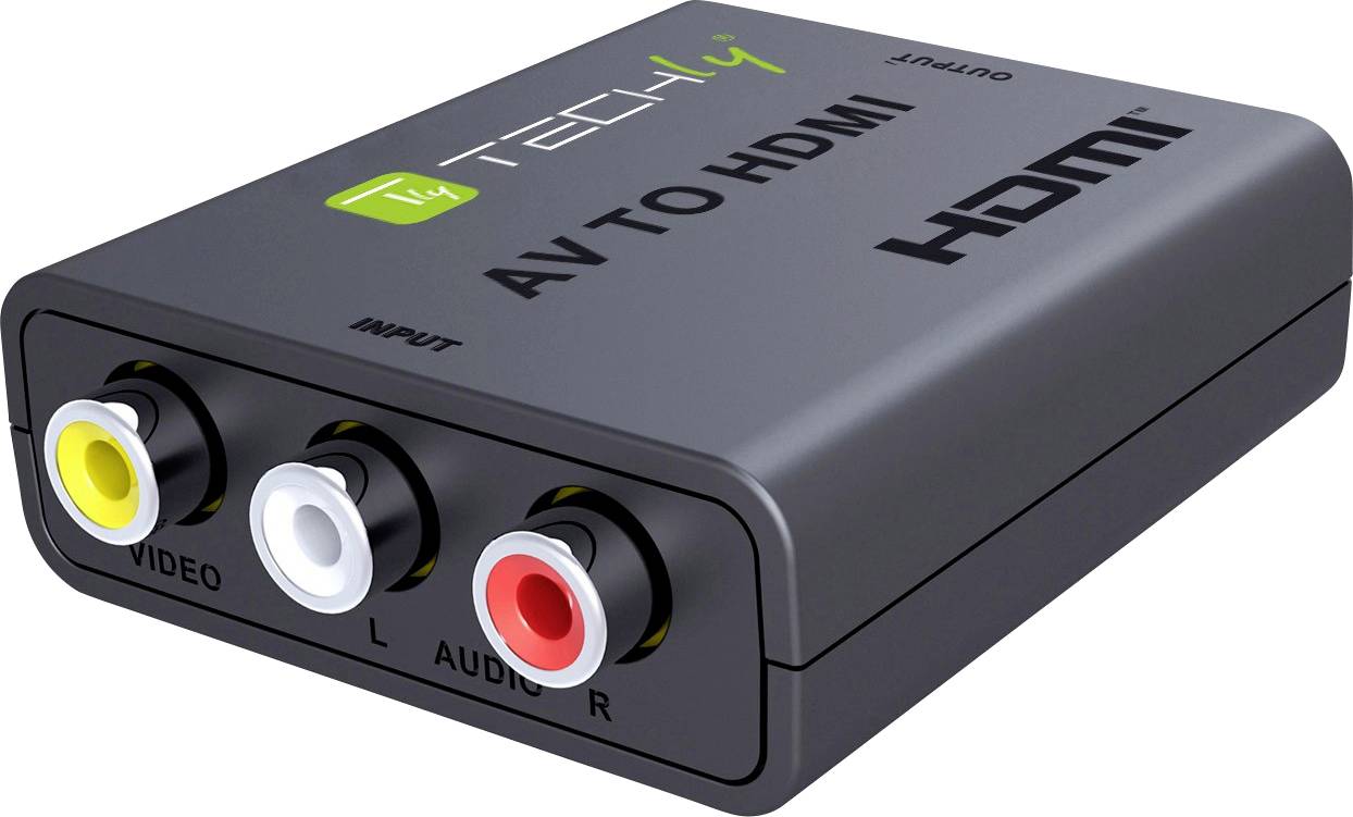 TECHLY Convertitore AV 3 RCA ad HDMI Nero