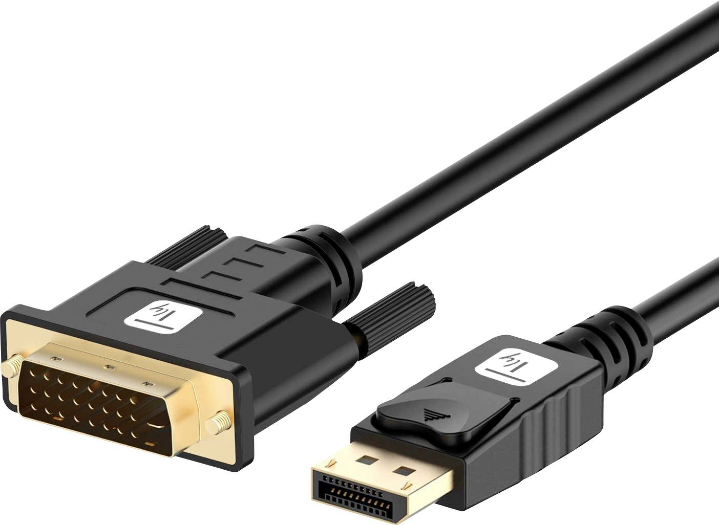 TECHly DisplayPort / DVI Cavo Spina DisplayPort 2.00 m Nero ICOC-DSP-C12-020P Cavo Displayport