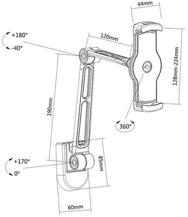 TECHly ICA-TBL-2802 Supporto per tablet Universale 11,9 cm (4,7") - 32 cm (12,6")-3