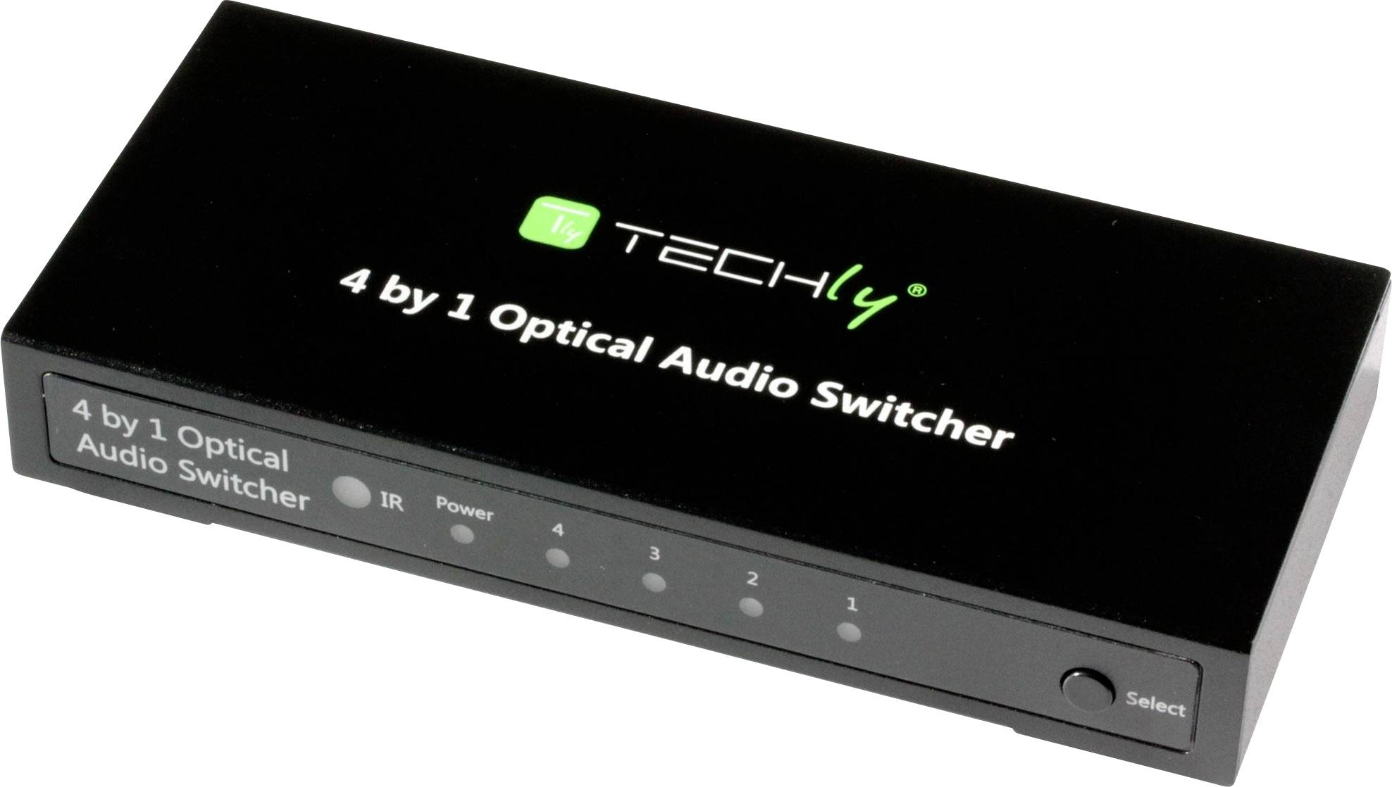 Techly Switch Audio Toslink 4 Porte con Telecomando IR IDATA TOS-SW4 IDATA TOS-SW4-3