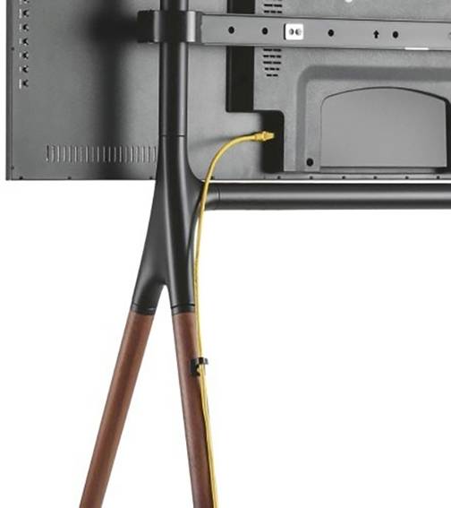 TECHLY Supporto a Pavimento per TV LCD/LED/Plasma 49-70'' stile cavalletto Noce scuro-1