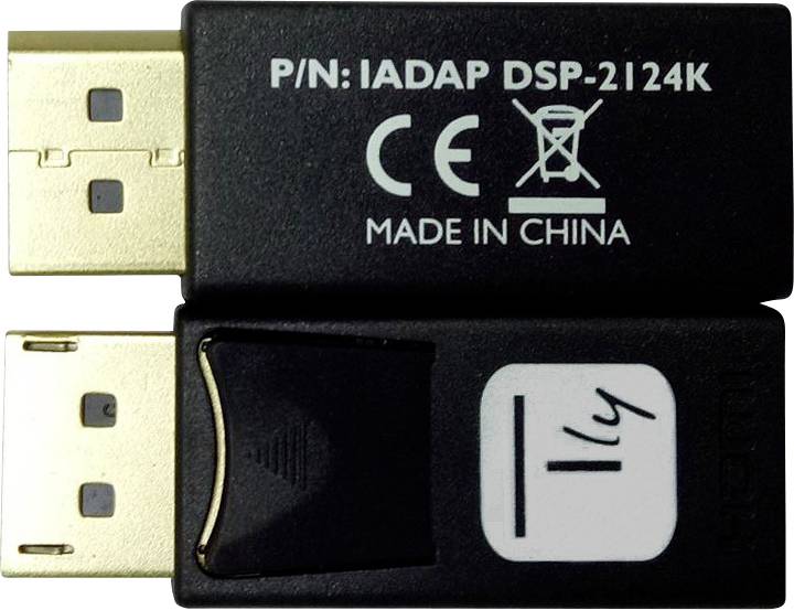 TECHly IADAP-DSP-2124K DisplayPort / HDMI Adattatore [1x Spina DisplayPort - 1x Presa HDMI] Nero-1