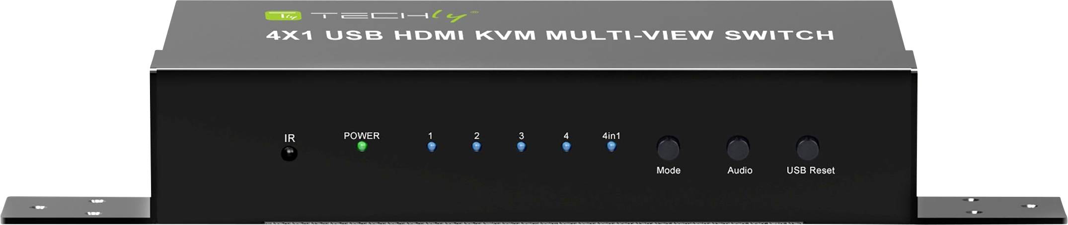 HDMI Switch 4x1 KVM Quad Multiviewer con Telecomando IR 1080p
