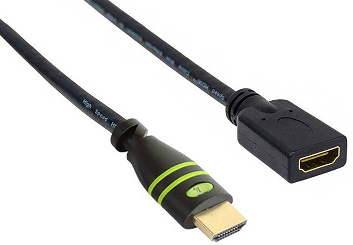 TECHly HDMI Cavo Spina HDMI-A 5.00 m Nero ICOC-HDMI-4-EXT050 UHD 4K; Cavo HDMI-1