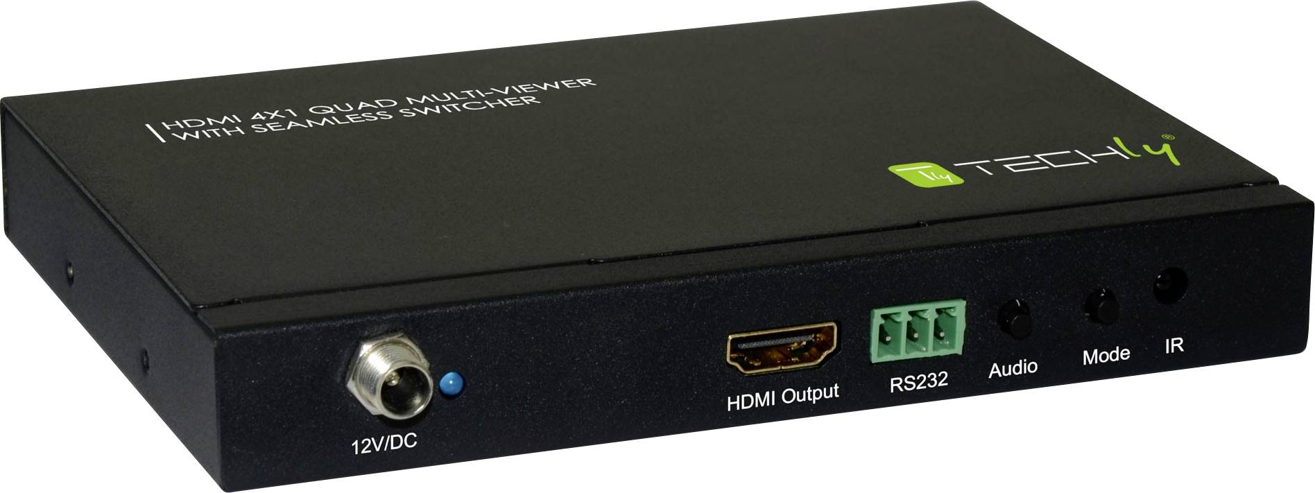 TECHLY Multiview HDMI 4x1 con switch seamless Nero-0