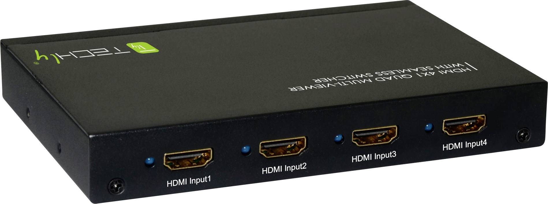 TECHLY Multiview HDMI 4x1 con switch seamless Nero-1