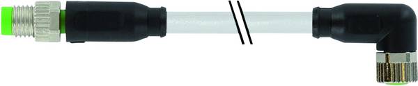 Murrelektronik 7000-88021-2300060 Connettore confezionato per sensore o attuatore M8 x 1 Spina dritta, Presa angolata 0.60 m Numero di poli: 3 1 pz.