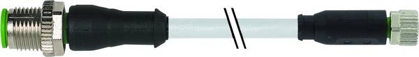 Murrelektronik 7000-40581-2310060 Connettore confezionato per sensore o attuatore M12 x 1 Spina dritta, Presa dritta 0.60 m Numero di poli: 4 1 pz.