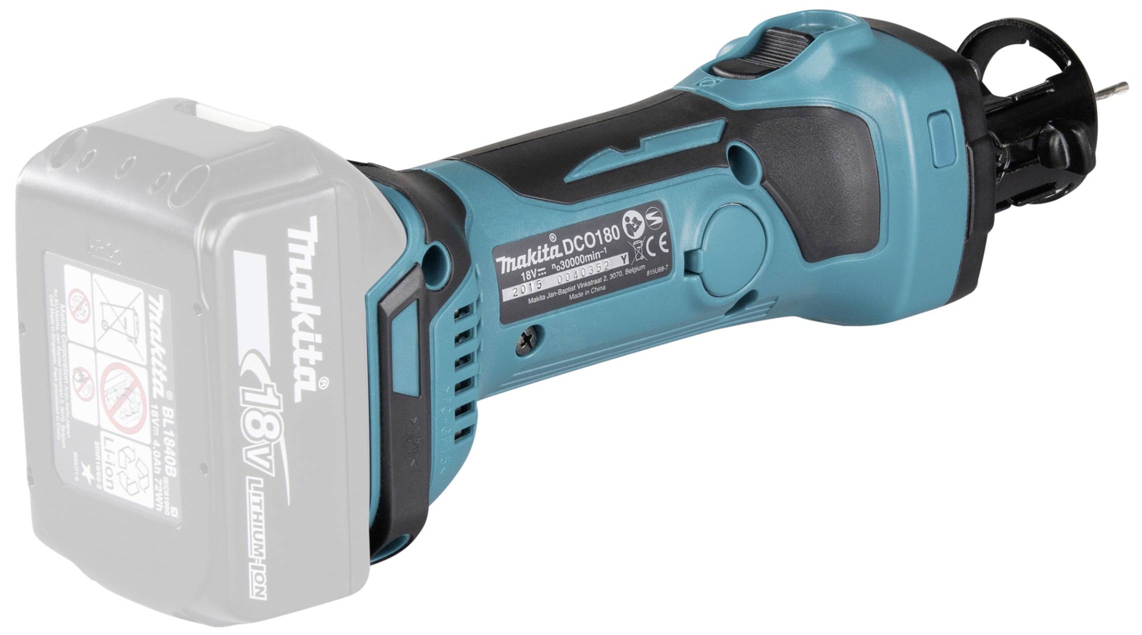Taglio di rotazione della batteria Makita DCO180Z-7