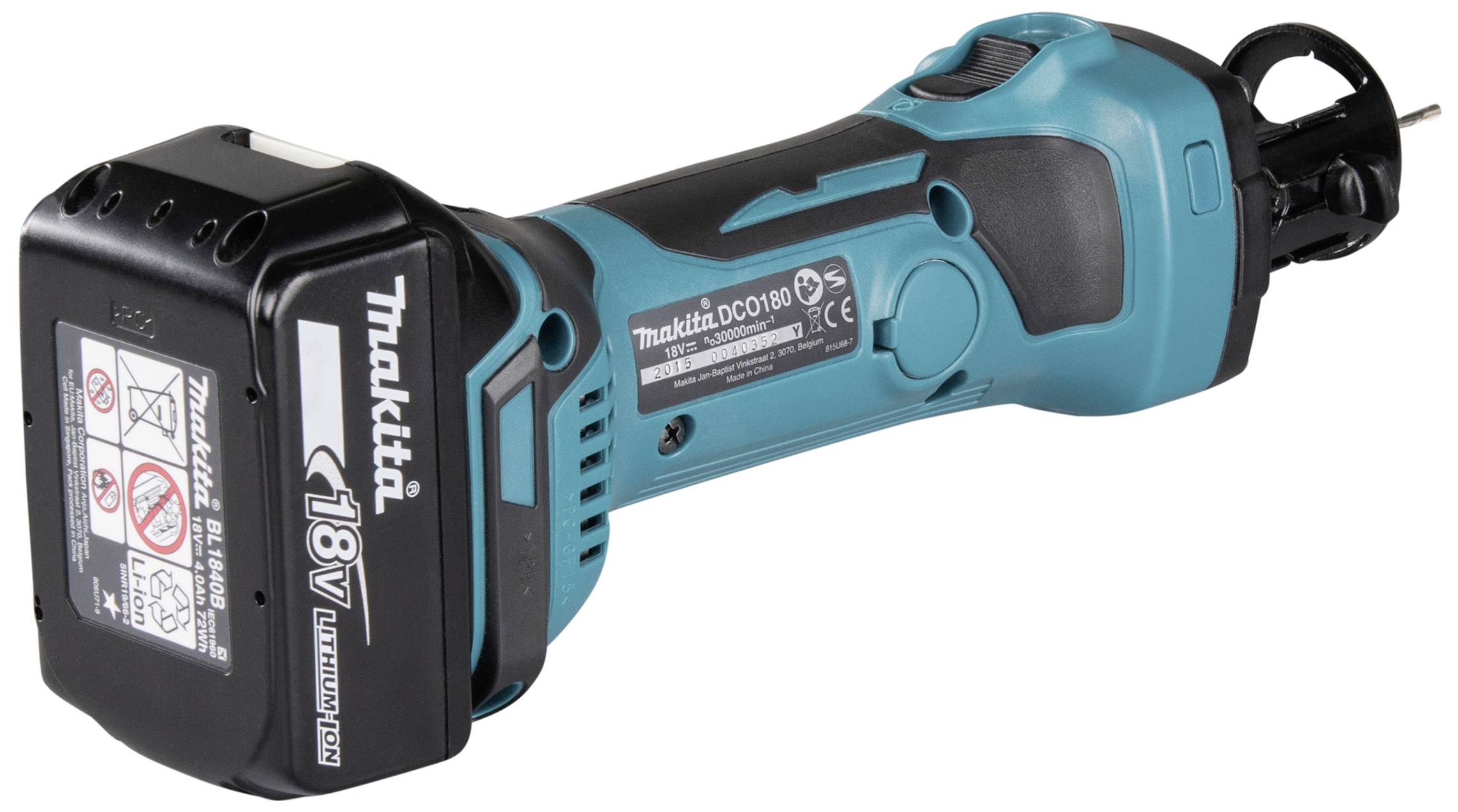 Taglio di rotazione della batteria Makita DCO180Z-8