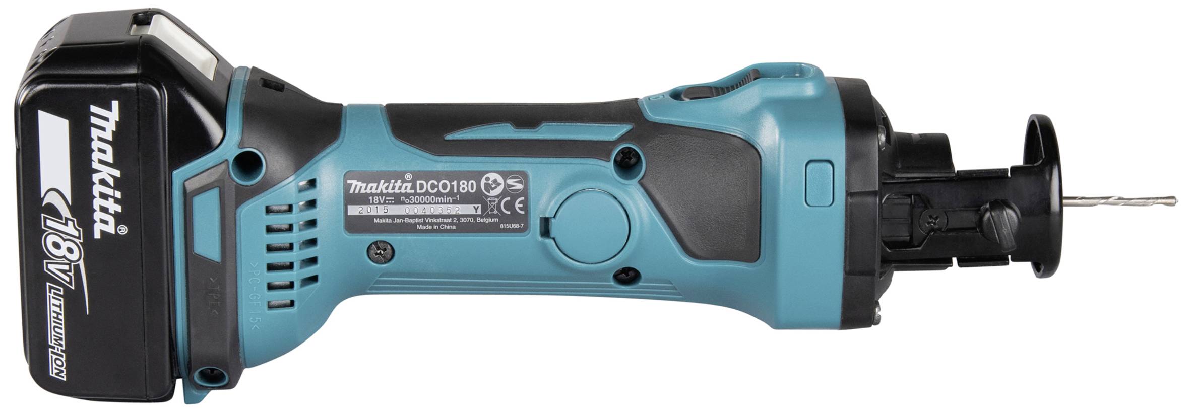 Taglio di rotazione della batteria Makita DCO180Z-10