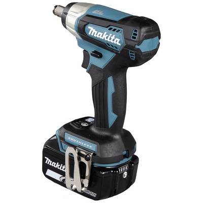 Avvitatore elettrico Makita a batteria, design nero e blu. Ideale per lavori domestici e applicazioni in cantiere.