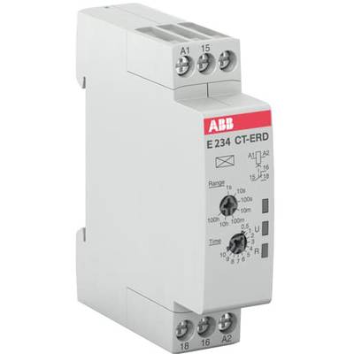 'Relè ABB E 234 CT-ERD, montaggio su guida DIN, con aree e tempi regolabili per comandi elettrici.'