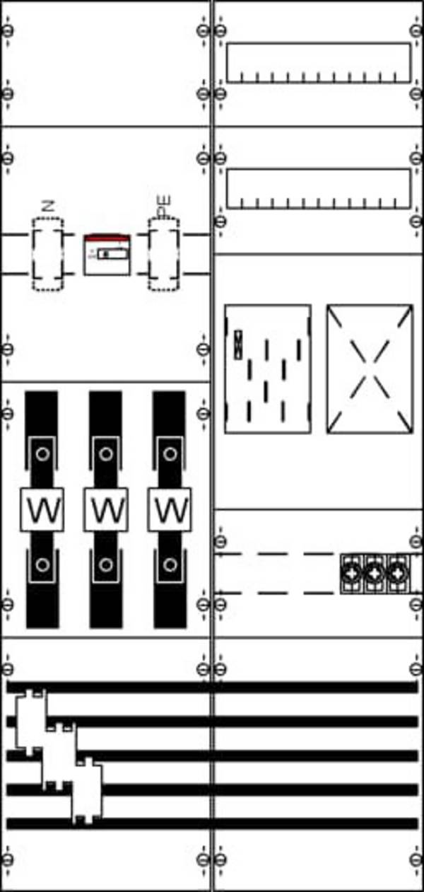 Striebel & John 2CPX034042R9999 KA4619 Armadio pensile Ad incasso Numero divisori = 24 Numero di righe = 0 Contenuto 1 pz.