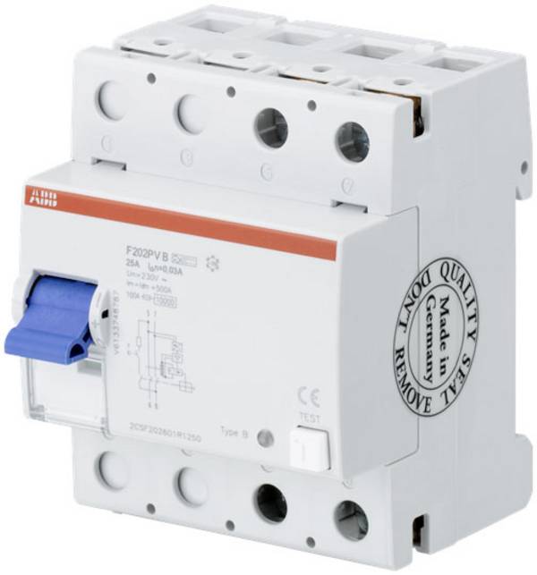 <br> ABB<br> 2CSF202701R3250<br> FI F202B+25/0,3<br> Interruttore differenziale<br> <br> B<br> <br> <br> 2 poli<br> 25 A<br> 0.3 A<br> 230 V<br>