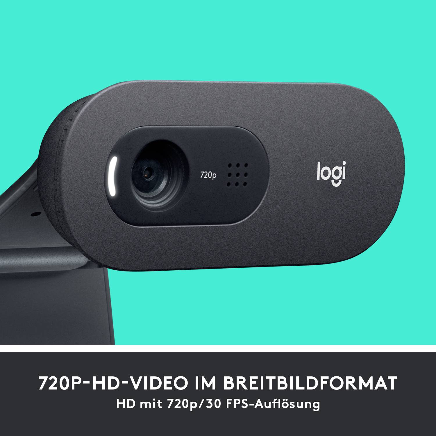 Logitech C505 Webcam HD Morsetto di supporto-10