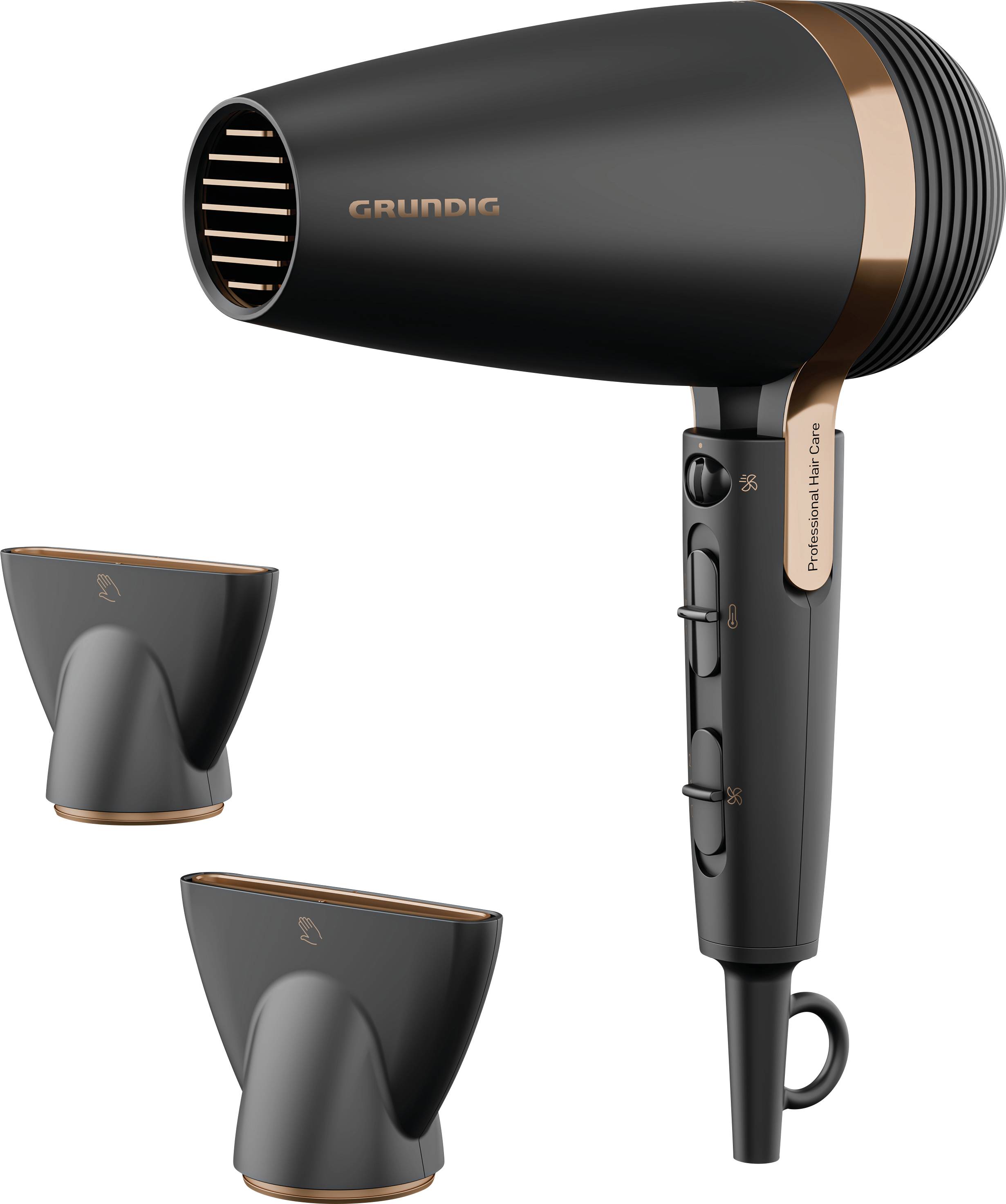 Grundig NaturaShine Ionic Asciugacapelli Nero, Rosa oro-2