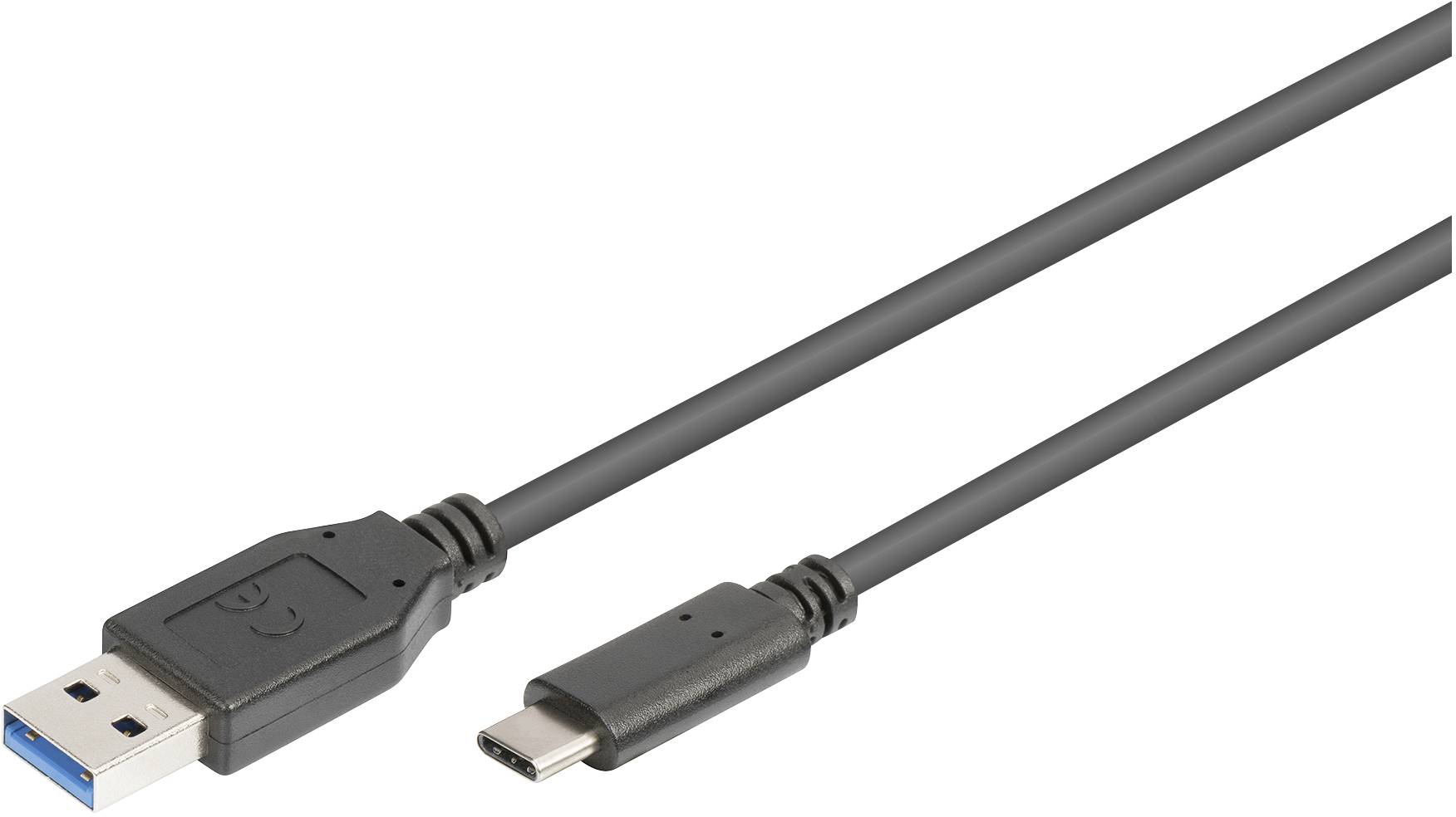 Digitus Cavo USB USB 2.0 Spina USB-C®, Spina USB-A 1.80 m Nero Schermato, doppia schermatura AK-990960-018-S-1