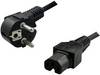 Cavo Alimentazione LogiLink [1x Spina schuko angolata - 1x Presa IEC C15] 2.00 m Nero