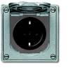 ABB 2CKA002011A3871 presa contatto di terra Protezione per i bambini IP41 Grigio