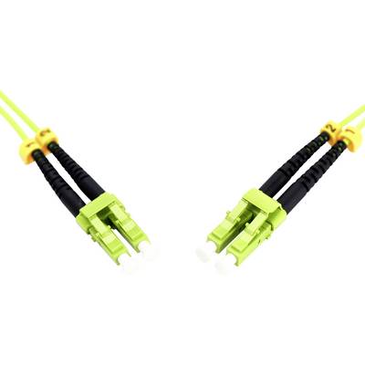 Due connettori in fibra ottica verdi con numerazione. Elementi di connessione per tecnologia a fibre ottiche, tipici nelle applicazioni di rete.