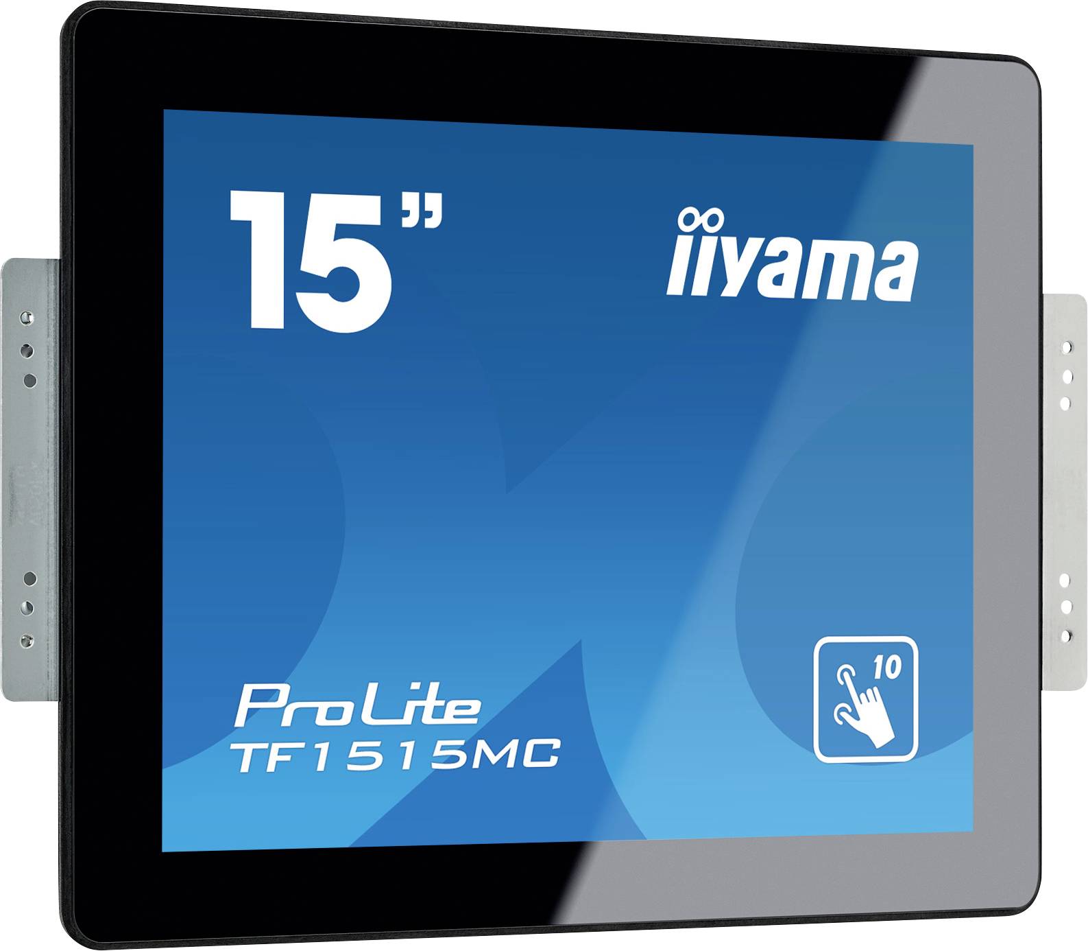 Monitor touchscreen iiyama da 15 pollici, modello ProLite TF1515MC, con 10 punti di tocco.