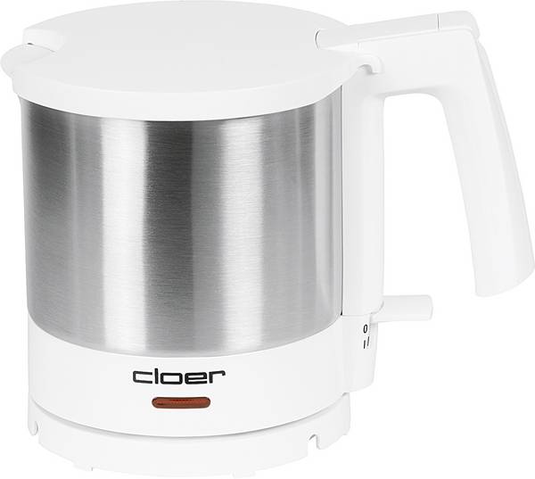 Cloer 4721 - Wasserkocher - 1 Liter - 1800 W - Weiß / Edelstahl