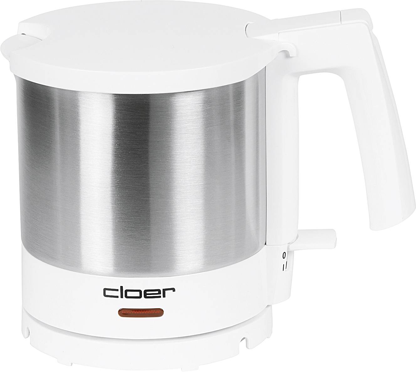 Cloer 4721 - Wasserkocher - 1 Liter - 1800 W - Weiß / Edelstahl-0