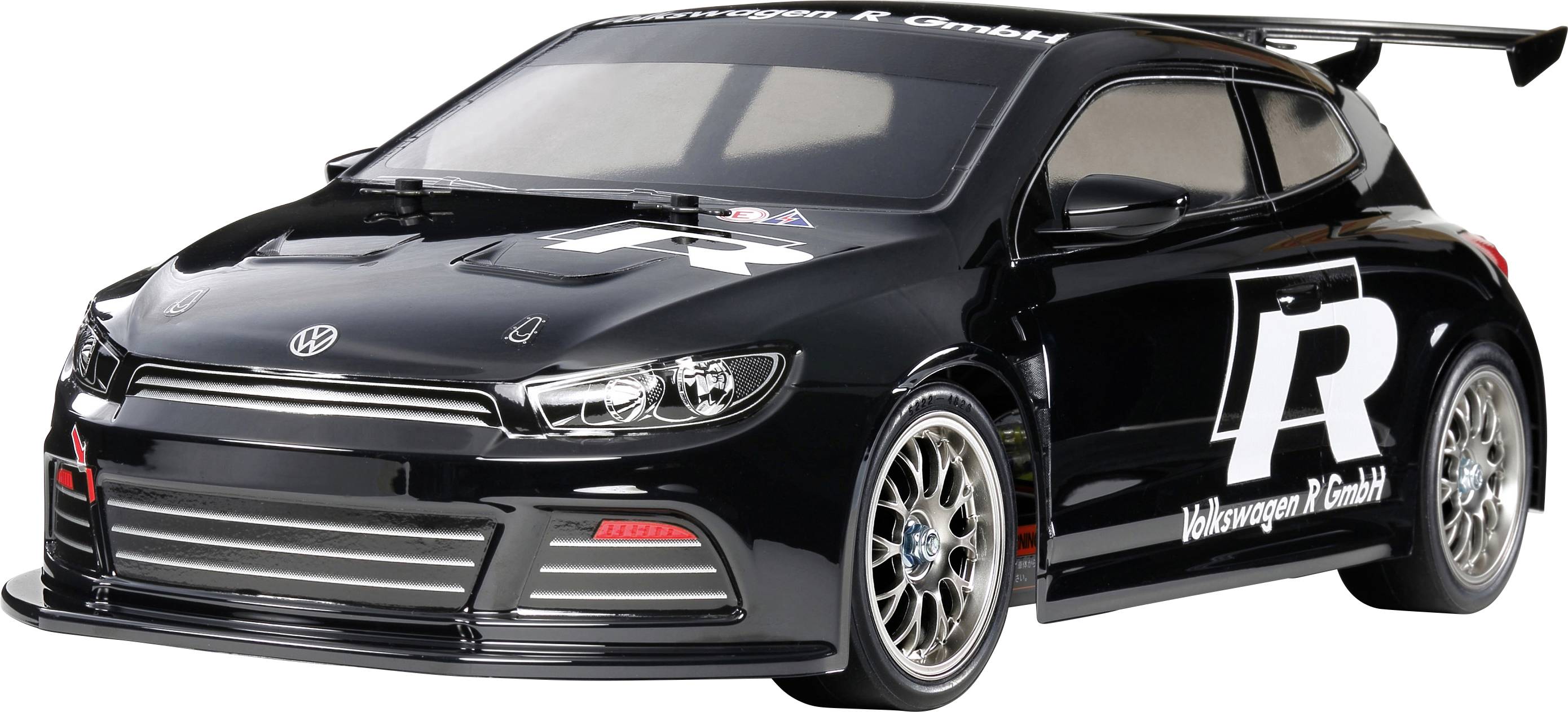 Tamiya TT-01E VW Scirocco Nero Brushed 1:10 Automodello Elettrica Auto stradale 4WD In kit da costruire Pre-verniciato