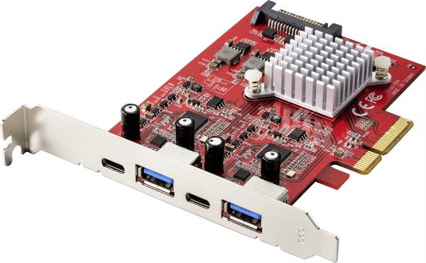Renkforce RF-4679642 2+2 Porte Scheda controller USB 3.1 USB 3.2 (Gen 2), USB-C® PCIe