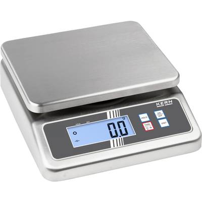 Bilancia digitale da cucina in acciaio inox con display LCD blu. Mostra '0.0 g'.